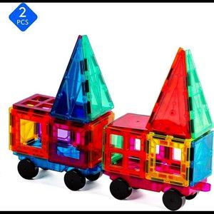 2 Piece Magnetic Tiles Car Set Truck Kit Toy NIB